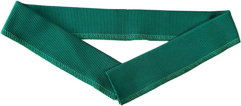 GNSN Cotton Stretch Rib Knit Collar Trim Fabric for Sweatshirt DIY Sewing (Green 30#,2 Strips) - Image 2